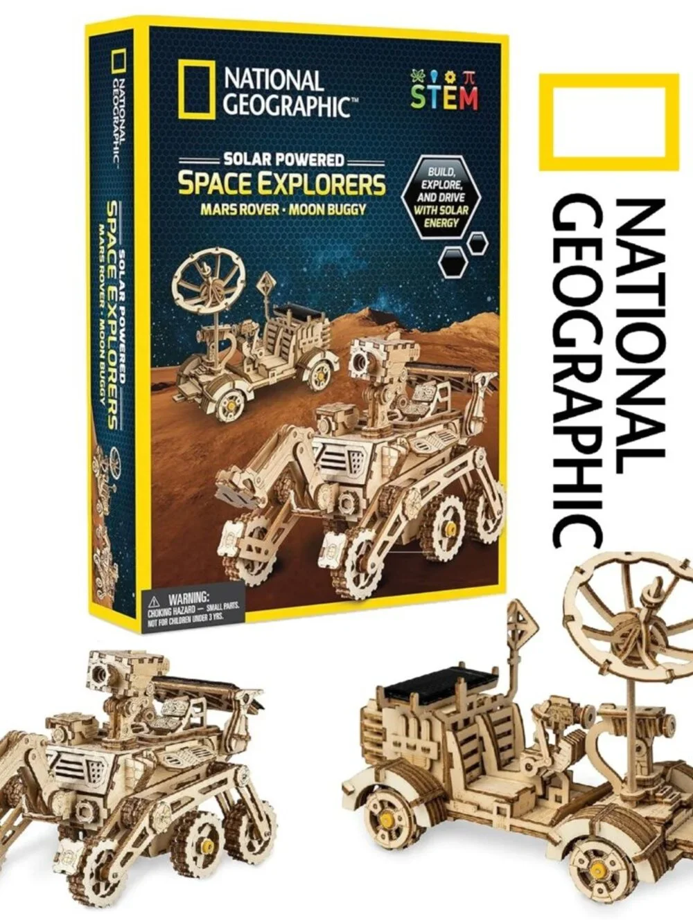 NEW NATIONAL GEOGRAPHIC Solar Model Kit Wooden 3D Puzzle Models NASA Space Explo